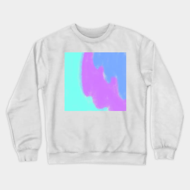 Blue purple watercolor art design Crewneck Sweatshirt by Simplecooldesignss